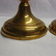 Pair of fluted brass candlesticks Louis XVI style