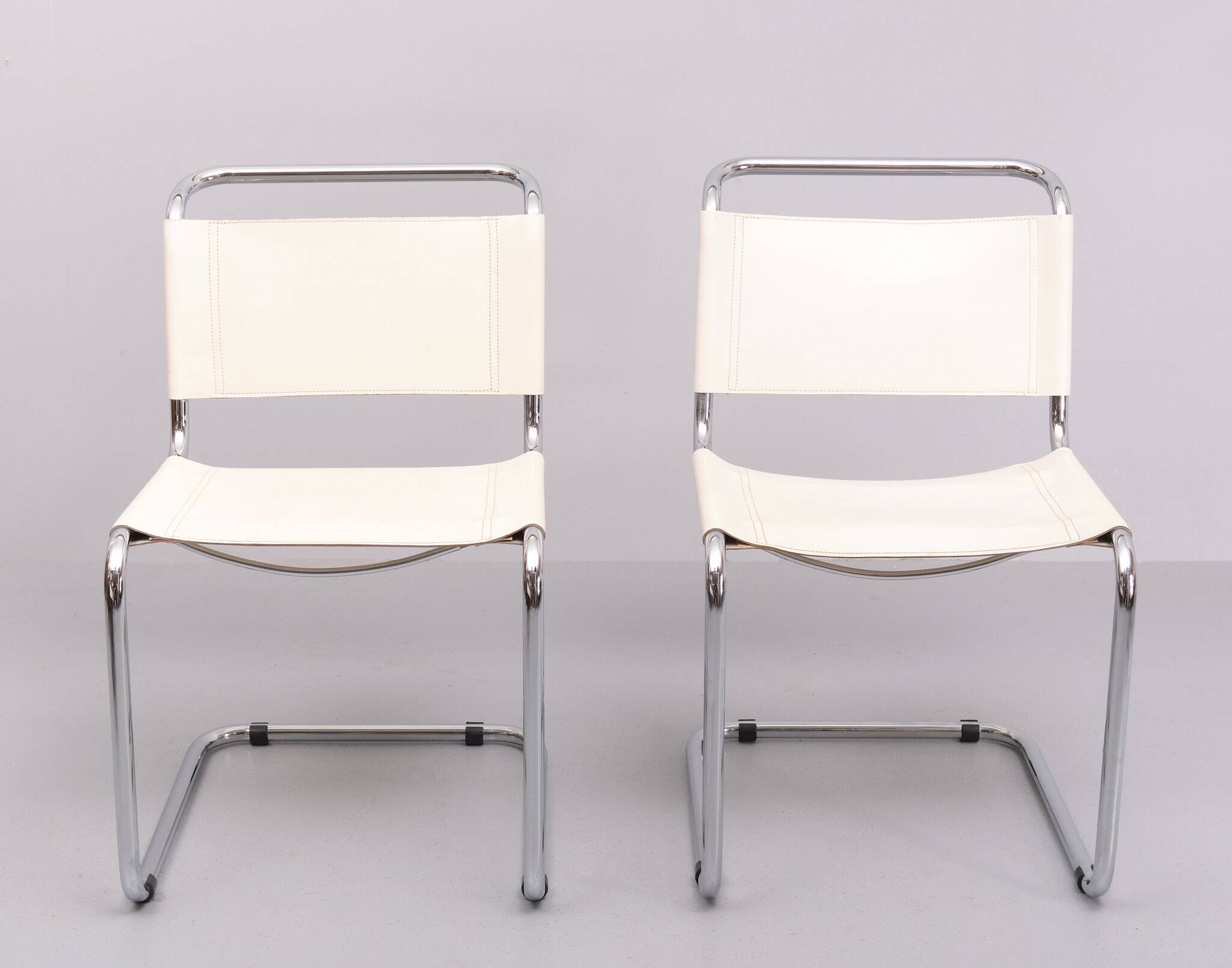 Pair Mart Stam s33 cantilever chairs 1970s