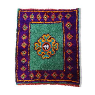 Purple berber carpet 85 x 80 cm