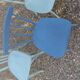 Set de 4 chaises bleu dépareillées