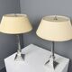 Pair of table lamps, Corinthian columns, silver-plated, England, 1970s