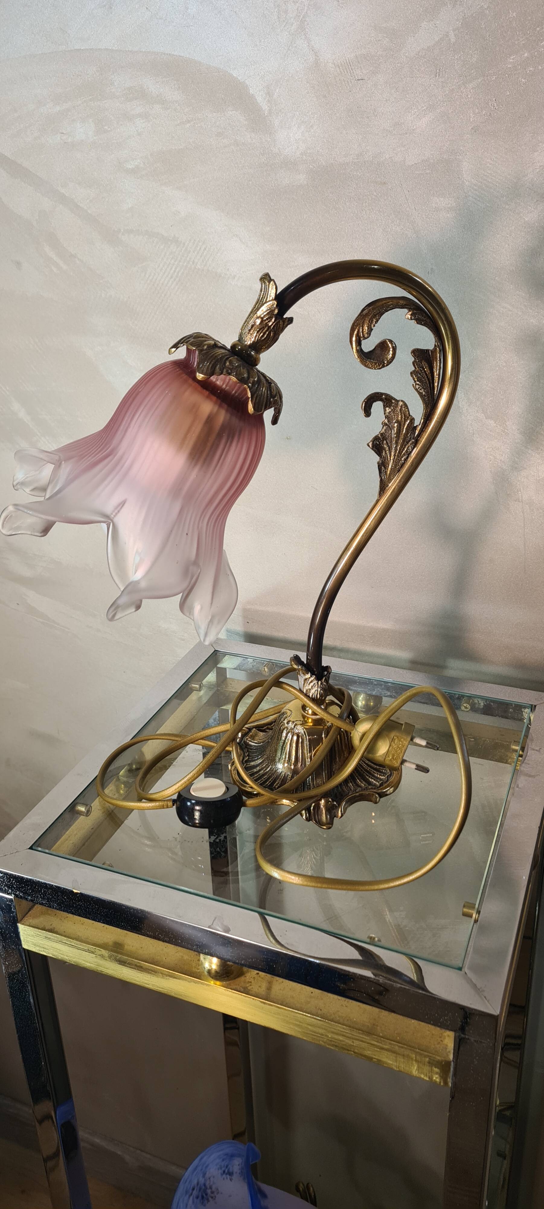 art nouveau bronze lamp