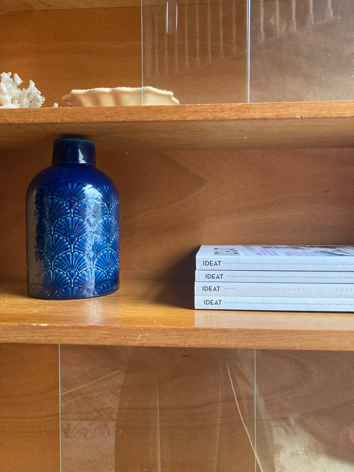 Scandinavian honey glazed bookcase