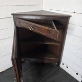 Pair of oak corner cabinets