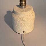 1960 travertine bedside lamp