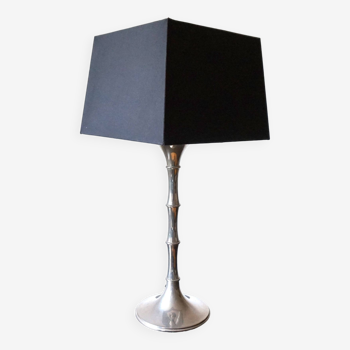 Table lamp made of chrome-plated