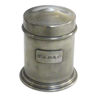 Large tin tobacco pot