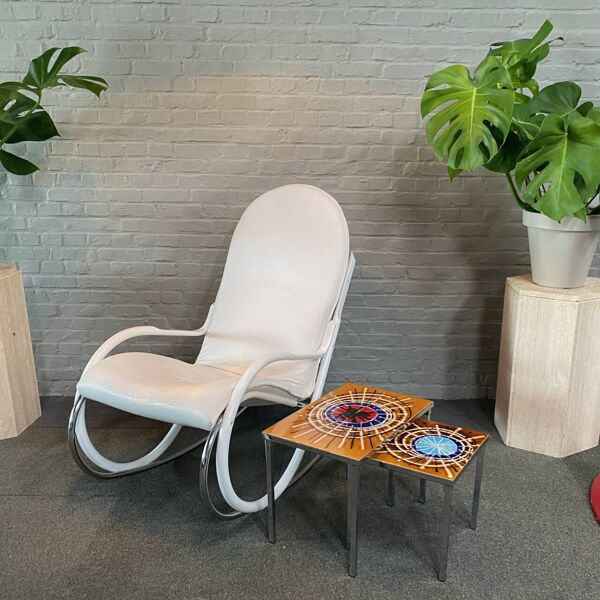 Chaise à bascule 'nonna' par paul tuttle pour strässle int. (wk wohnen) - années 1970