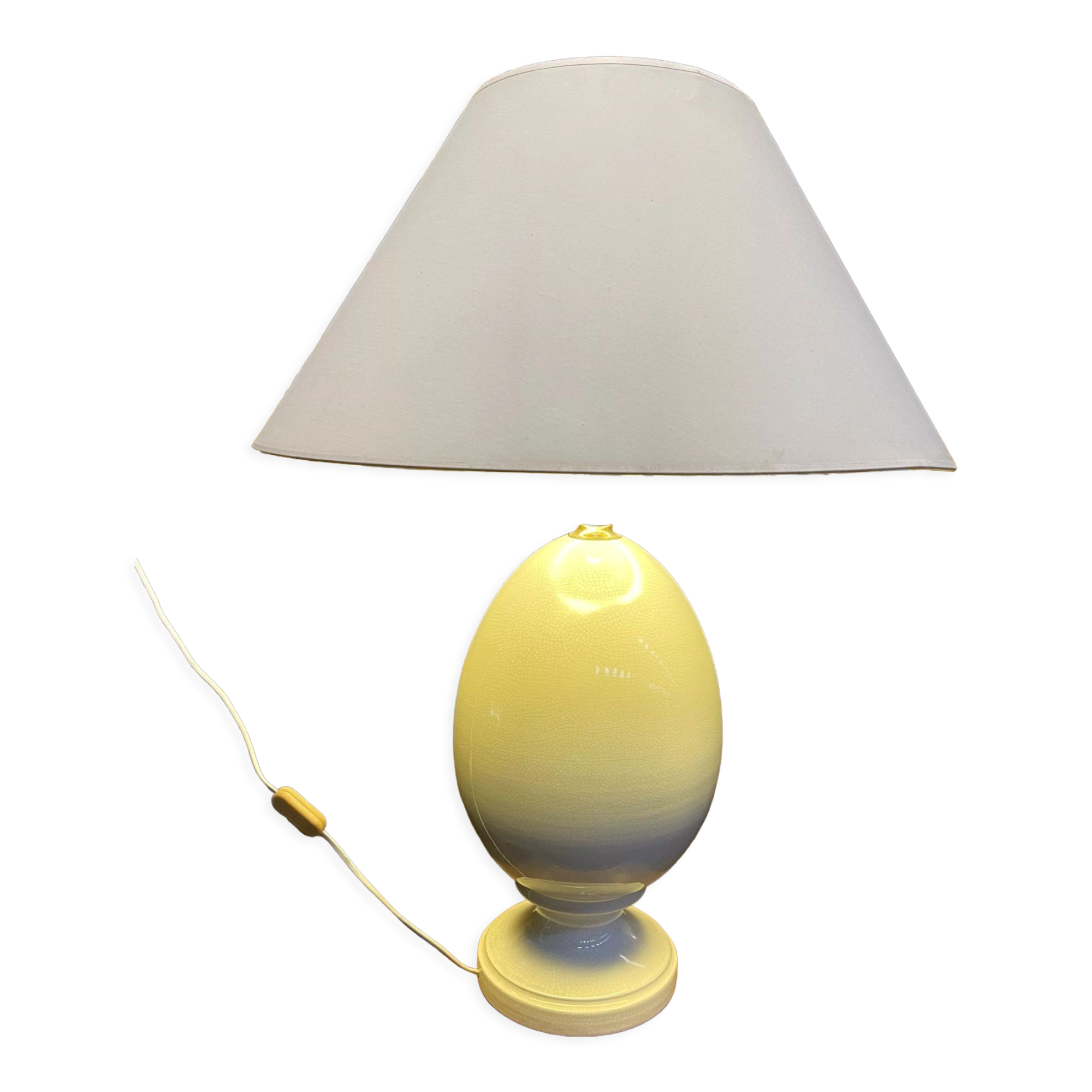 Cracked porcelain egg lamp 1980