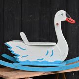 Oiseau bois à bascule wisa glorai (suisse) années 40/50