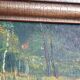 Original oil painting of a landscape with a pond and water lilies by Albert Morhain, 1930.