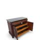 Commode Umbertino en acajou et noyer, 19e siècle.
