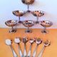 Stainless steel ice cream/dessert bowls and spoons