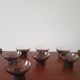 Set of 7 black vintage glasses