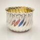 Pair of silver salt cellars and spoons
