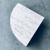 Mid-Century Modern Travertine Edge Side Table, Italy, 1970s