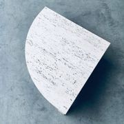 Mid-Century Modern Travertine Edge Side Table, Italy, 1970s
