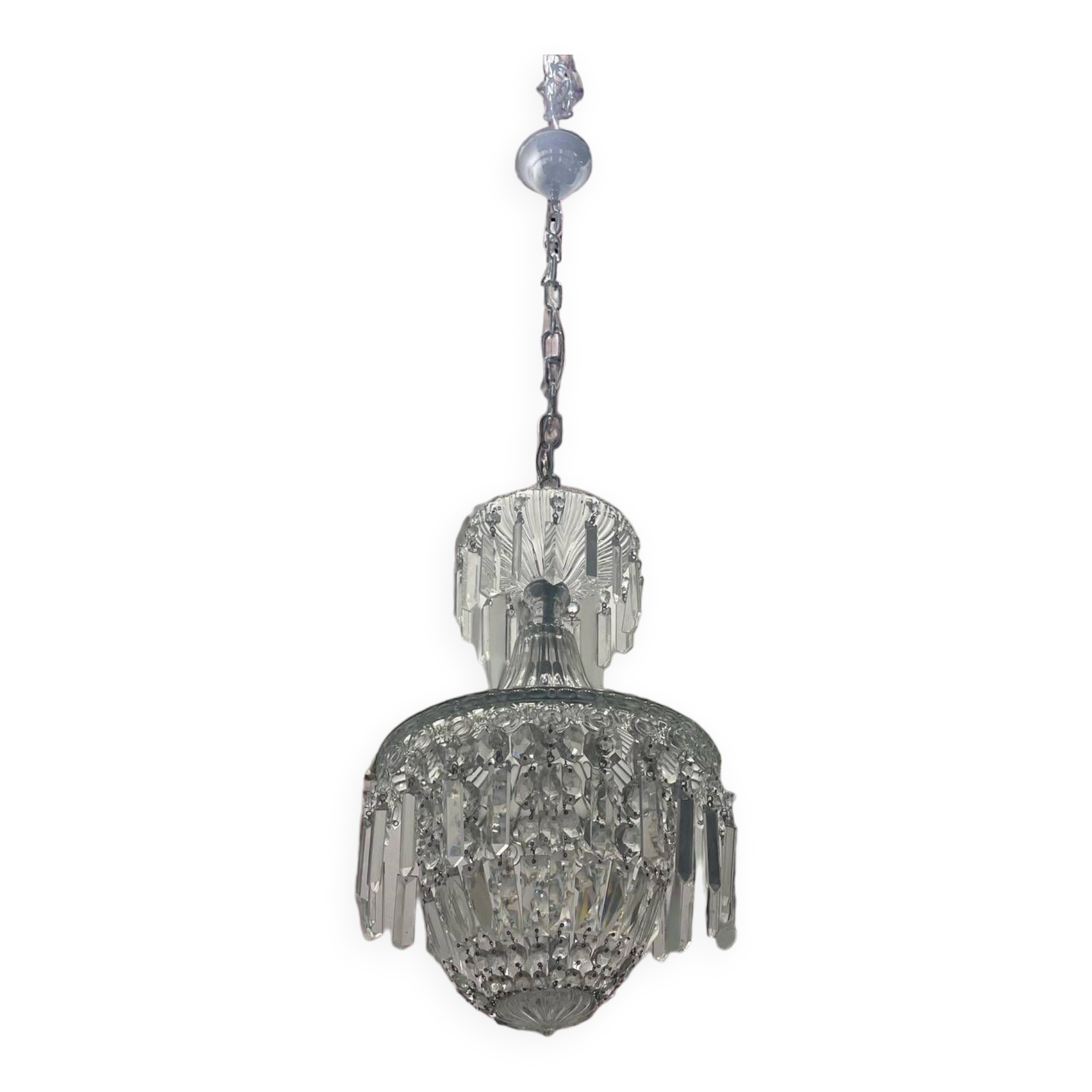 Crystal Murano Glass Light Pendant 1950’s