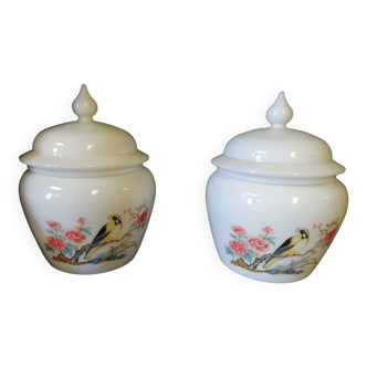Pair of avon covered pots