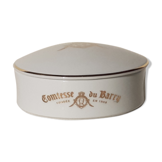 Boîte en porcelaine Apilco à l'efigie de la comtesse Du Barry