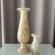 Vintage Alabaster Bud Vase – Cream Stone