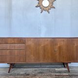 Vintage teak compass feet