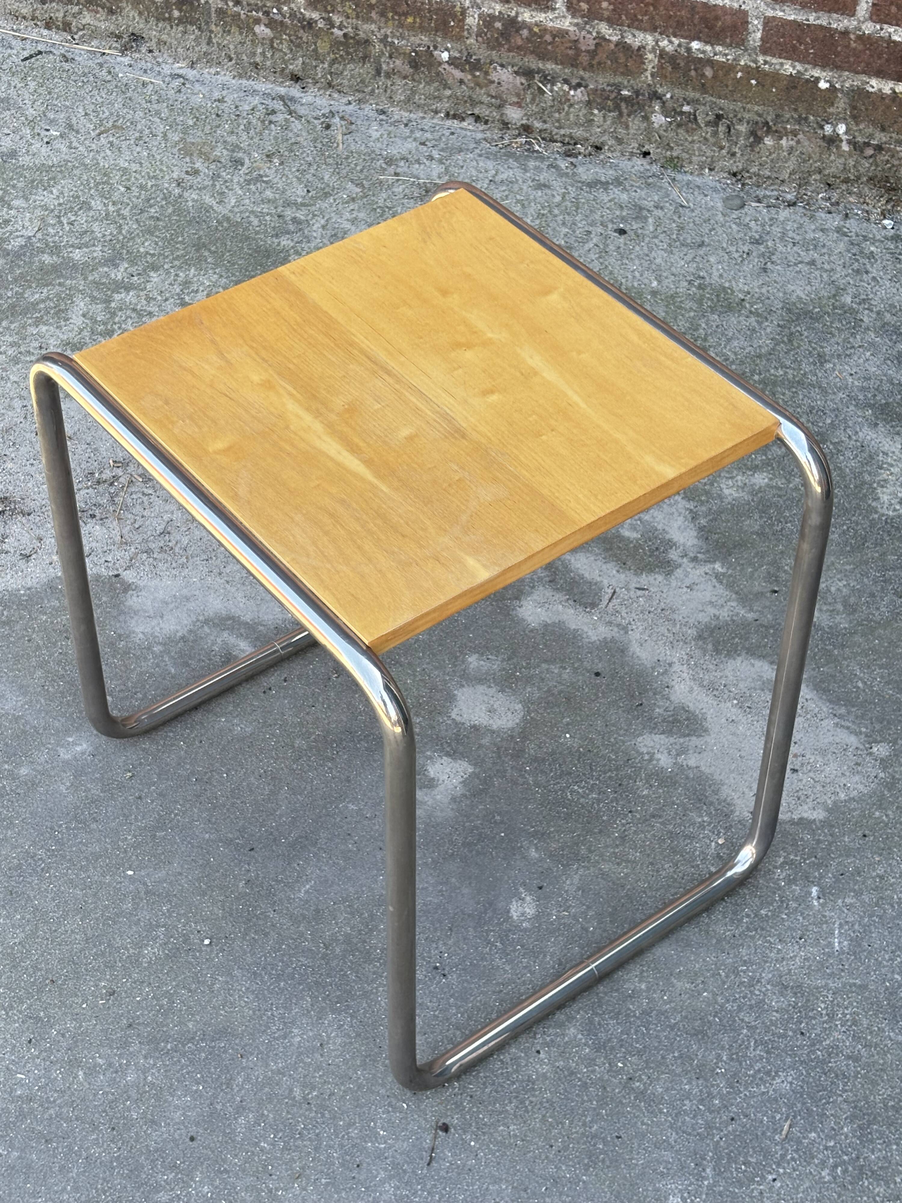 Vintage B9 sidetable / stool by Marcel Breuer, Tecta 1980's Design