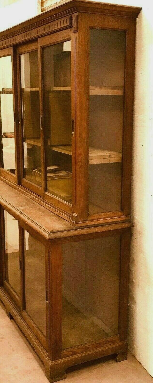 Two-body store window Solid Oak 20th century Buffet Table