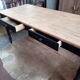 Old table feet turned