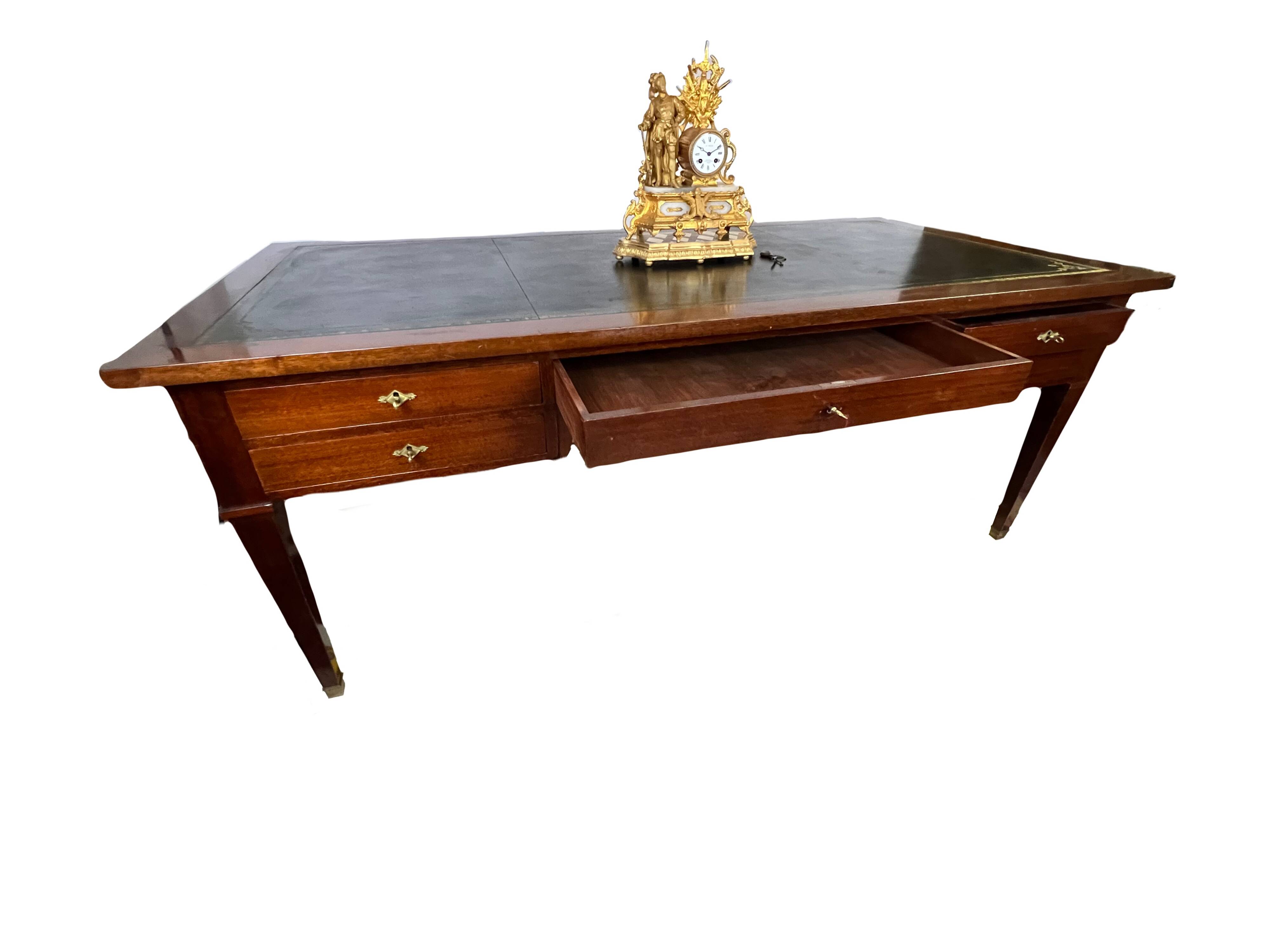 Large flat Louis XVI style desk