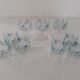 9 glasses blue flowers model veronica arcopal arcoroc vintage countryside
