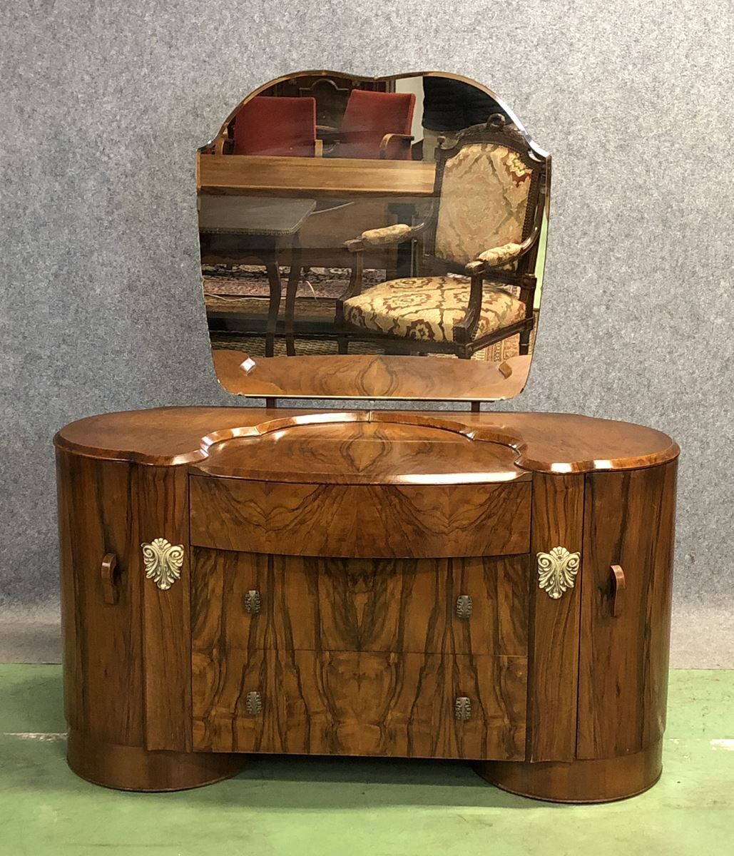 Hairdresser art deco missing in walnut