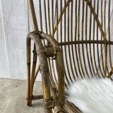 Fauteuil rotin vintage