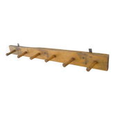 Coat rack brutalist wood folk art