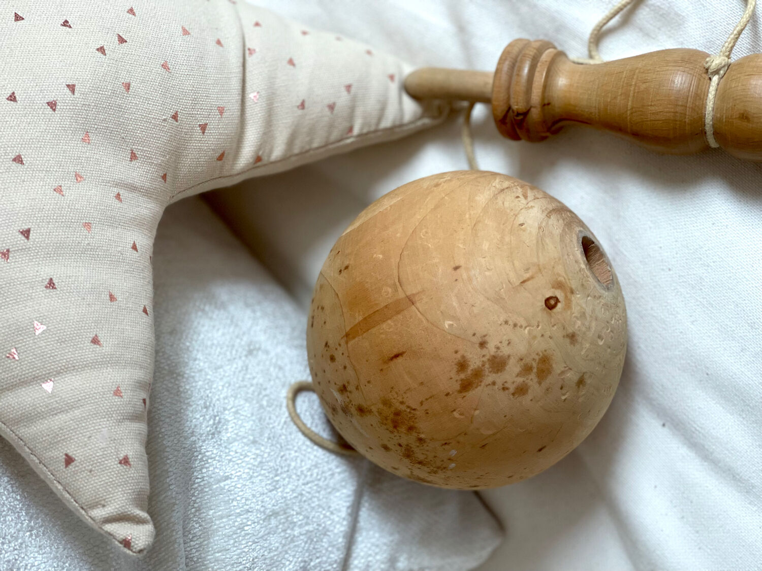 Old wooden bilboquet