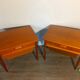Pair of bedside tables "pelicans" in teak, norwegian 1960s