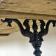 Console pieds bistrot en fonte