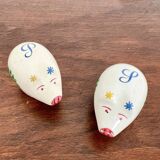 Ceramic pig salt and pepper shaker set