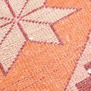 3x13 Rug For Kitchen Red Beige Oushak Vintage Runner Rug, 83x386Cm