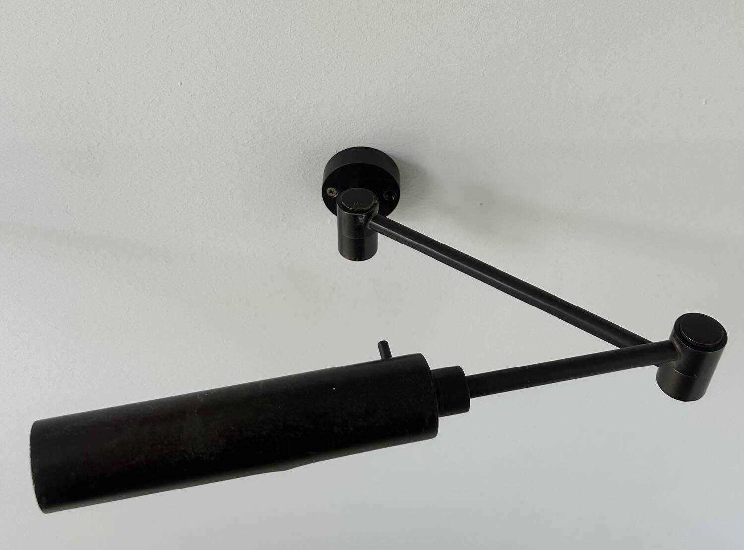Paire d’appliques vintage orientable en laiton, France 1970