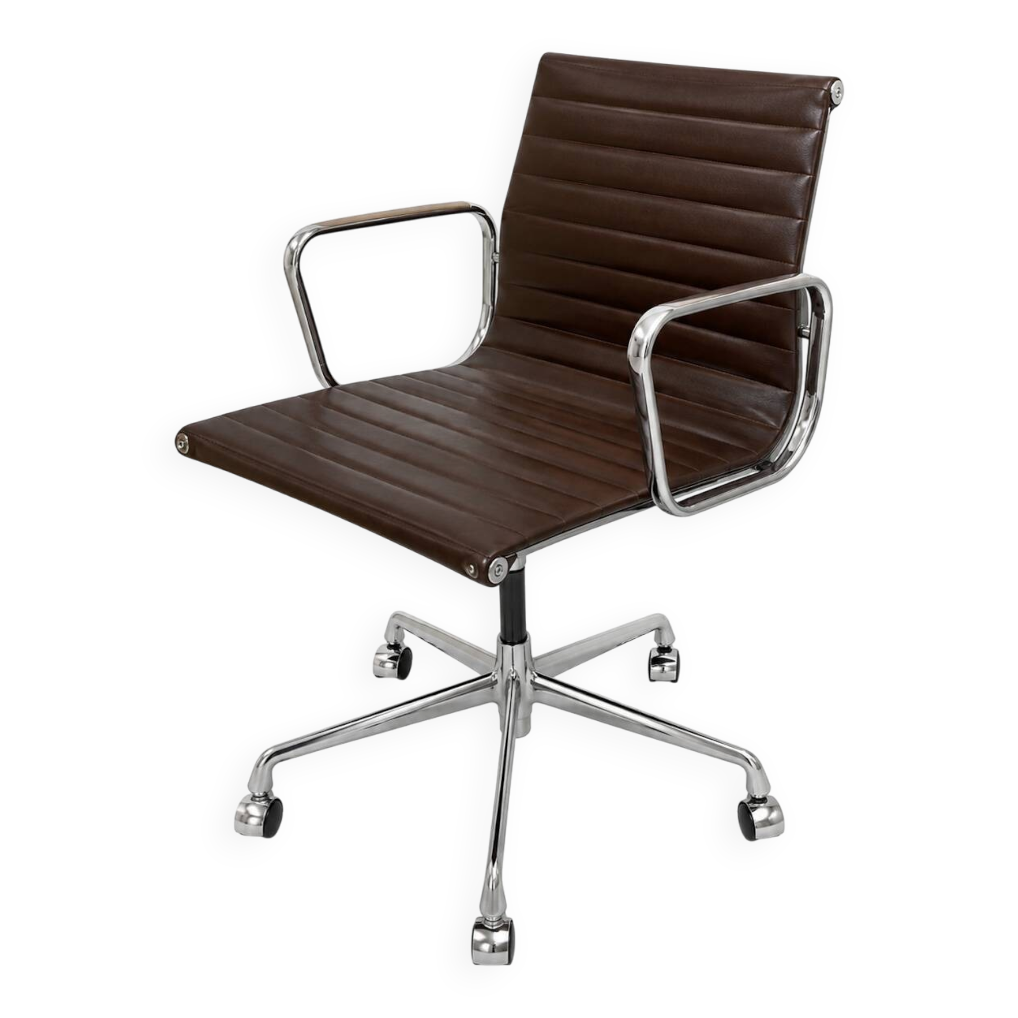 Chaise en cuir et alu EA 117 par Charles Eames