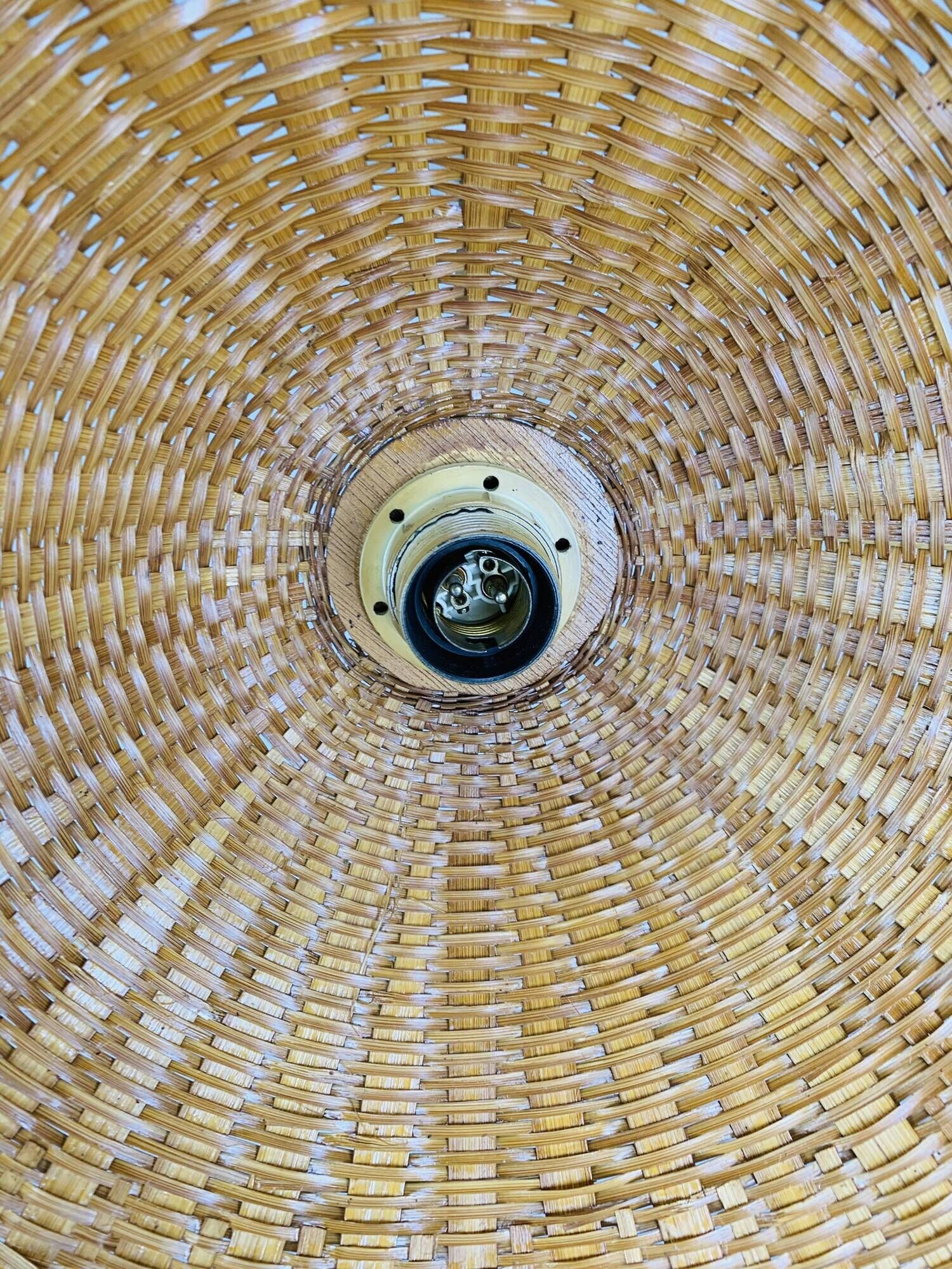 XL rattan suspension from the 1960s, vintage