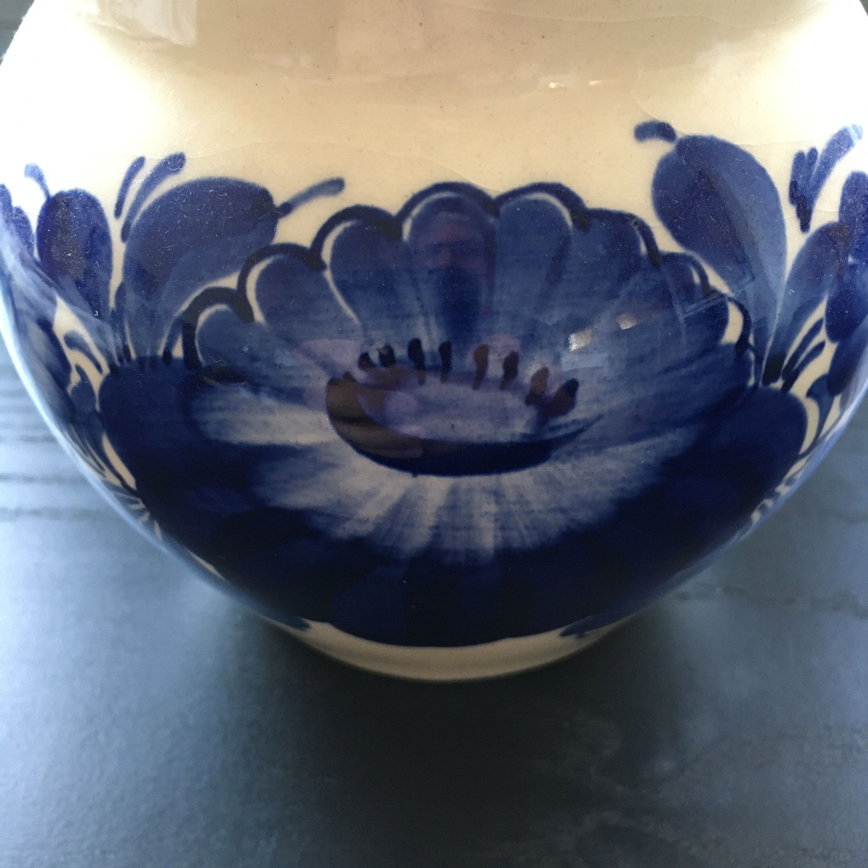 Indigo floral decor pitcher