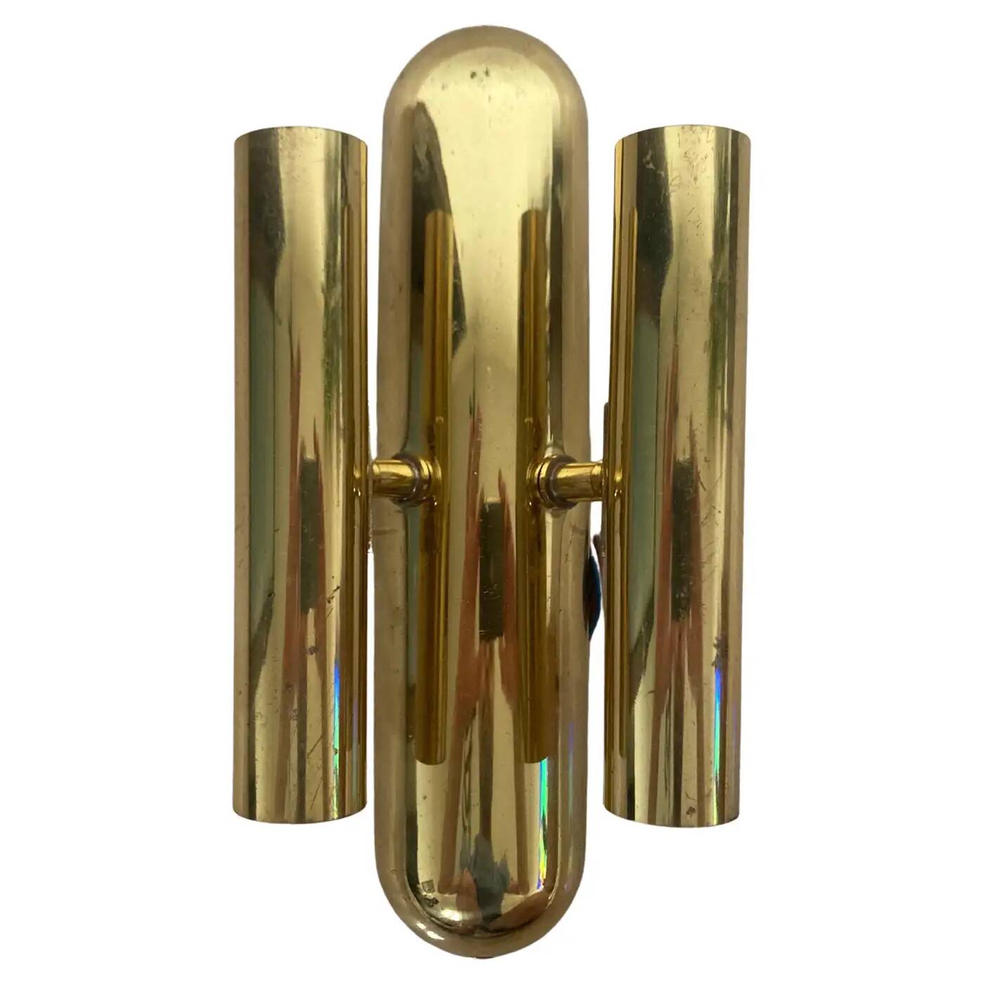 Design mid-century wall brass wall lamp, around 1970s