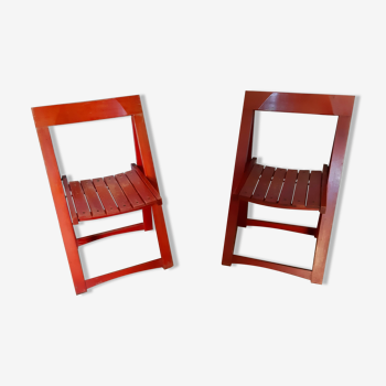 Pair of folding chairs, 60s