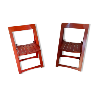 Pair of folding chairs, 60s