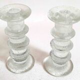 Pair of candlesticks Timo Sarpaneva for Littala 60s Height 14.5 cm