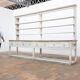 Large Vintage French Painted Wooden Grocery Store Cabinet, 1920