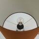 1970s table lamp aro-leuchten chrome base brown velvet lampshade