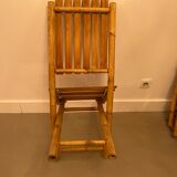 Suite of 6 folding bamboo chairs